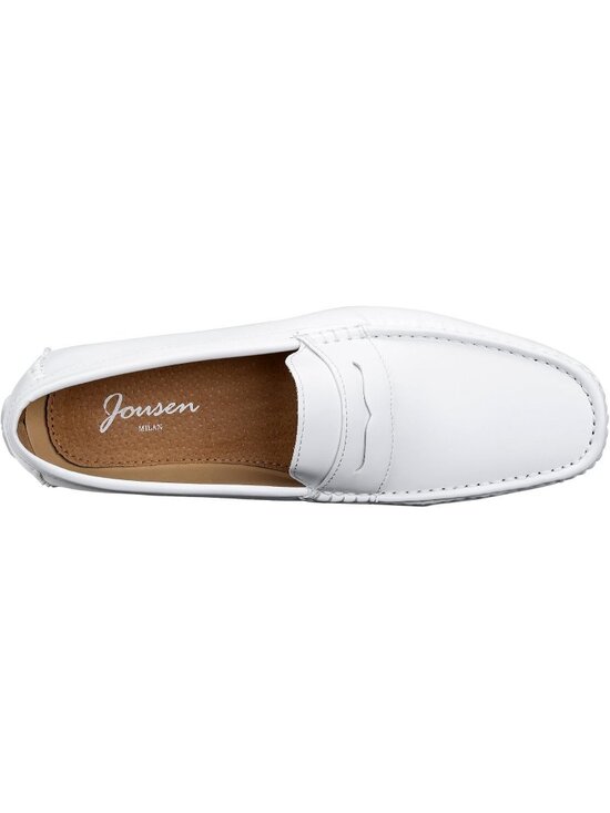 Jousen Men\'s White Classic Penny Loafer Slip On Lightweight Casual Driving Shoes main image 4